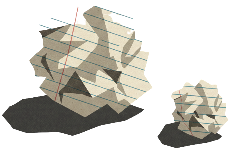Crumpled paper graphic